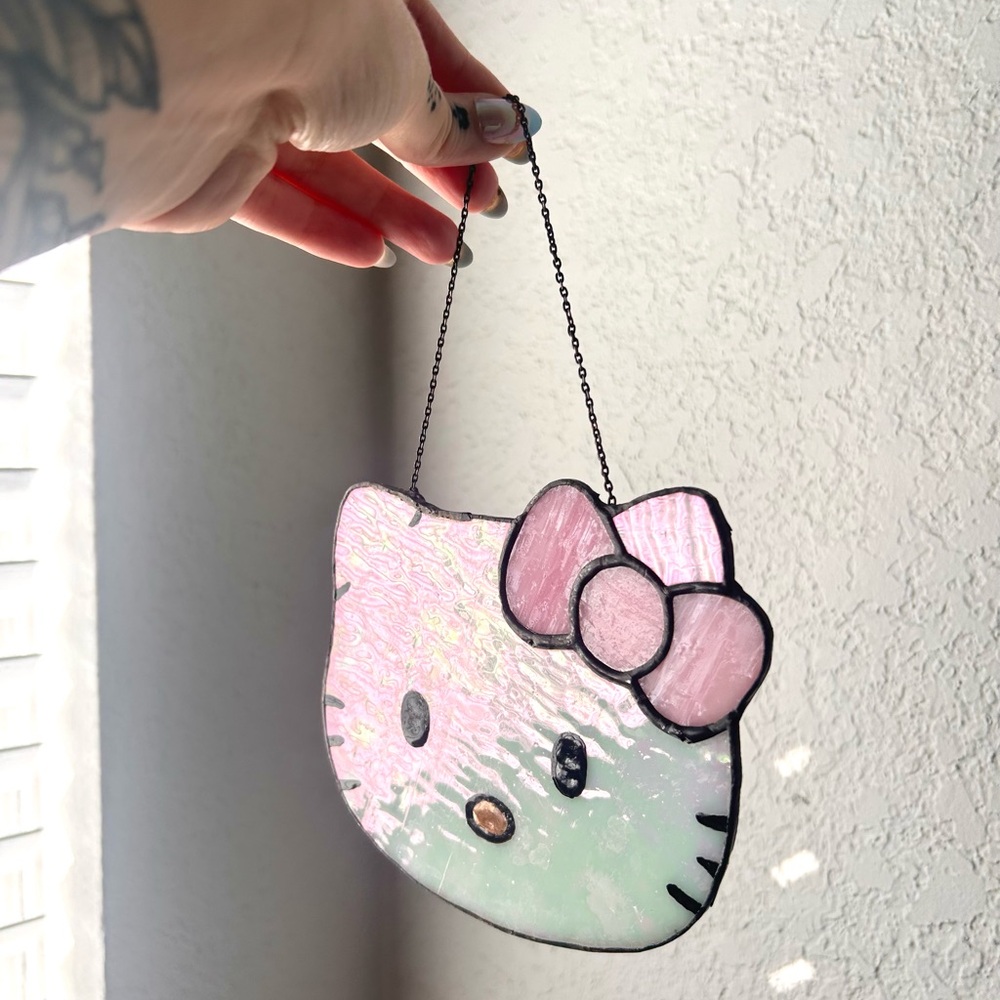 Hello Kitty Stained Glass Suncatcher